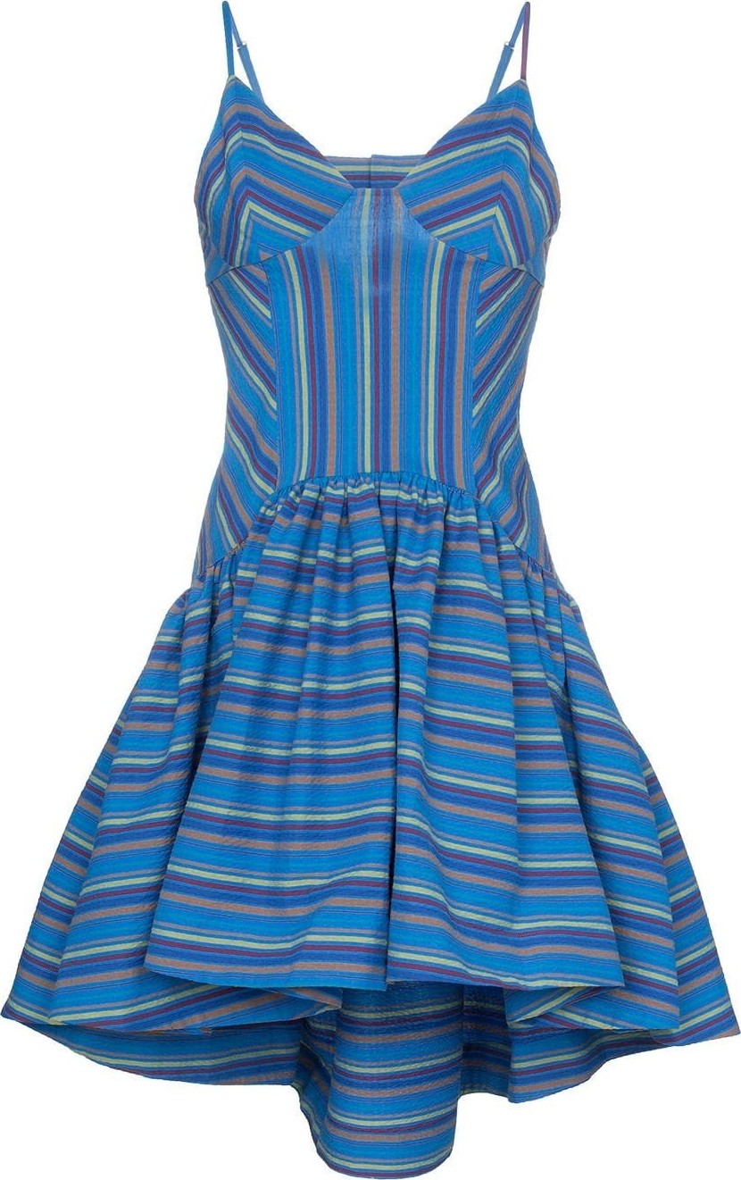 Rosie Assoulin flared stripe print dress