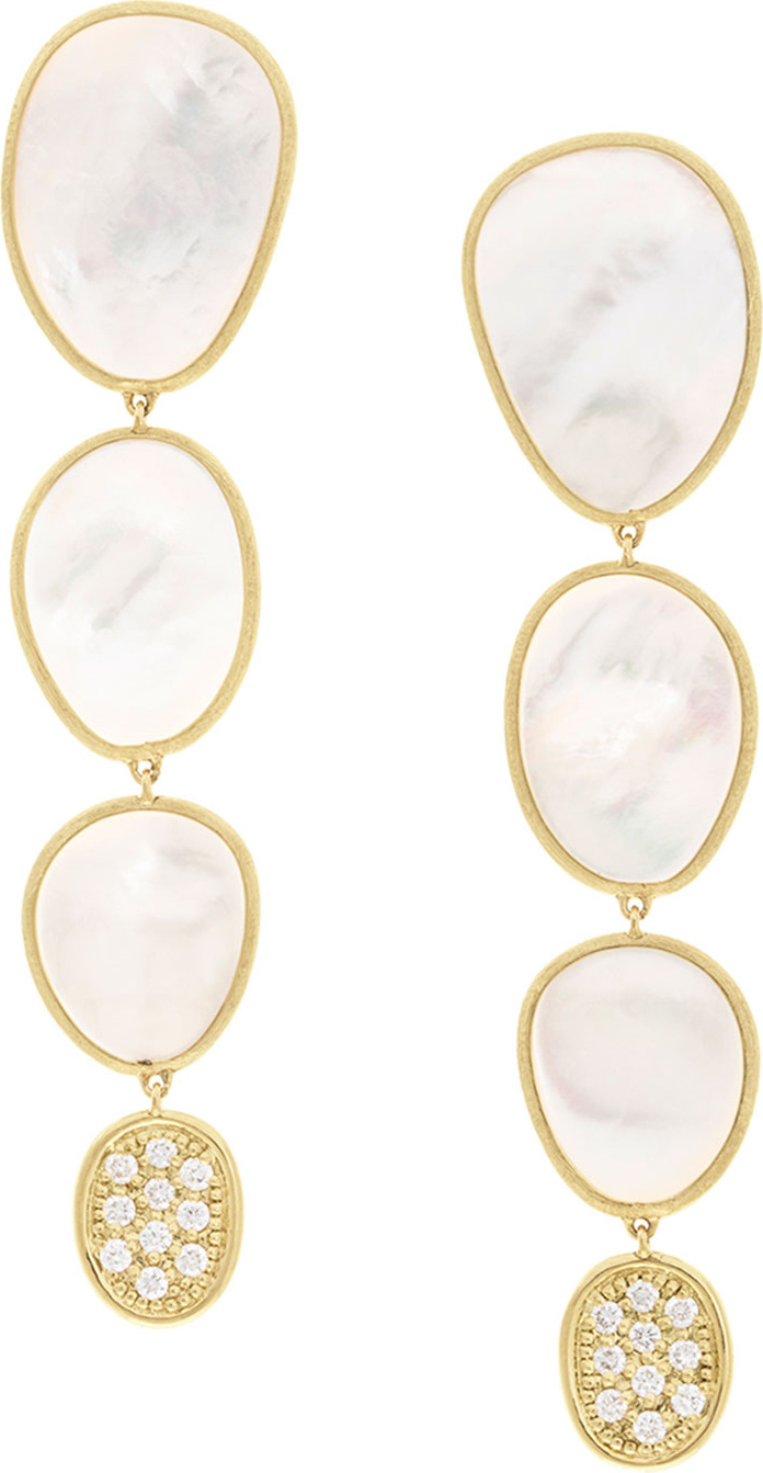 Marco Bicego 18k Mother-of-Pearl & Diamond Drop Earrings