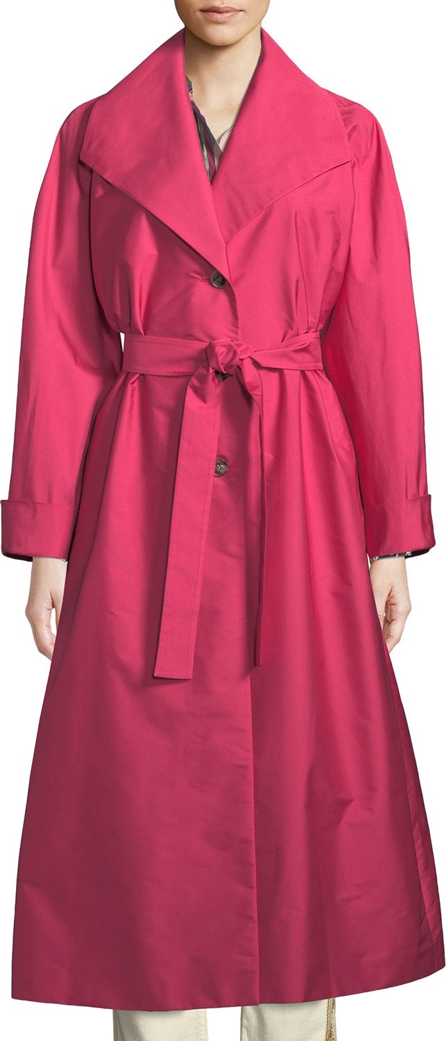 Etro Long Taffeta Trench Coat