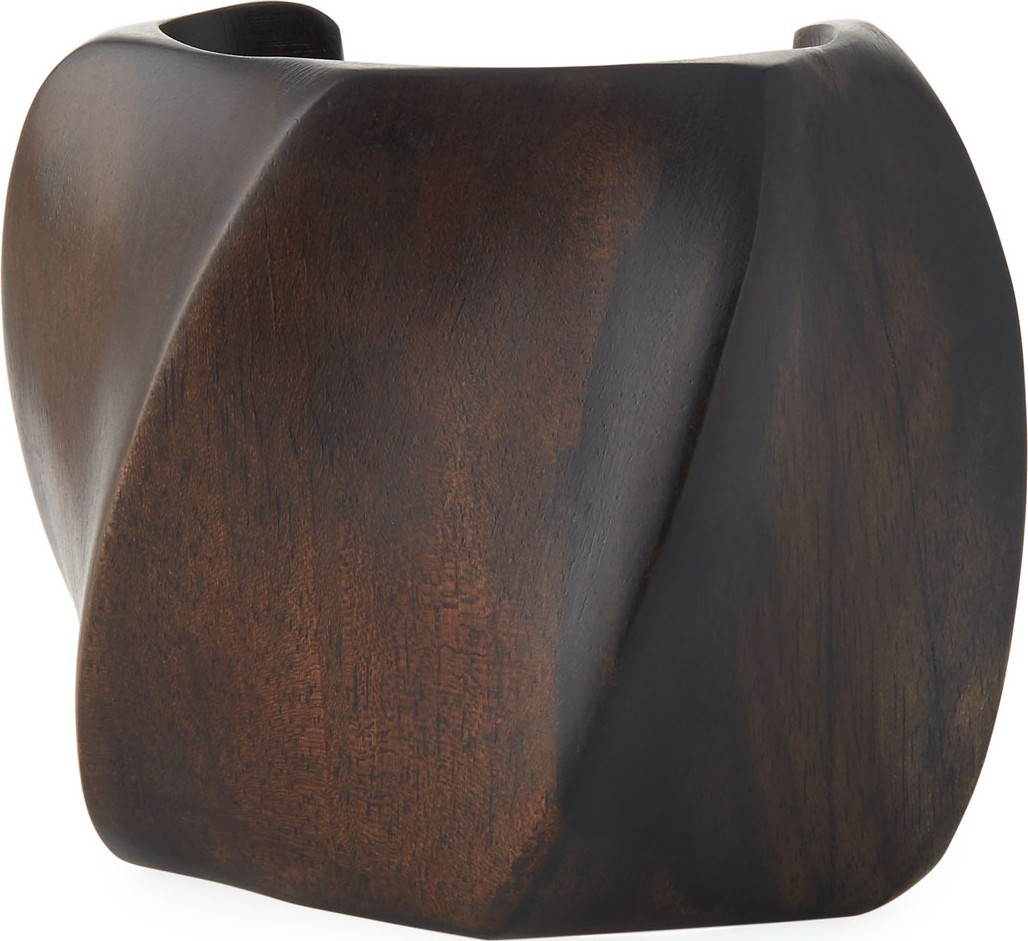 Viktoria Hayman Tiger Wood Swirl Cuff Bracelet