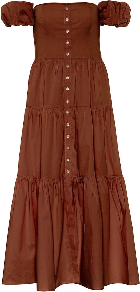 Staud Elio cotton maxi dress