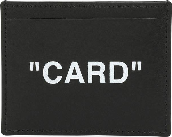 Off White Men's Quote Leather Card Case
