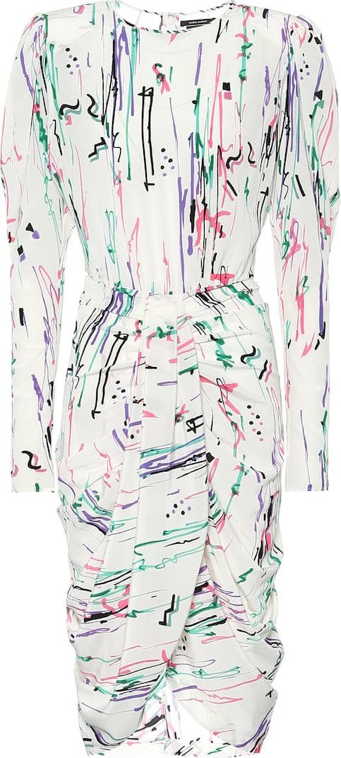 Isabel Marant Printed stretch-silk midi dress