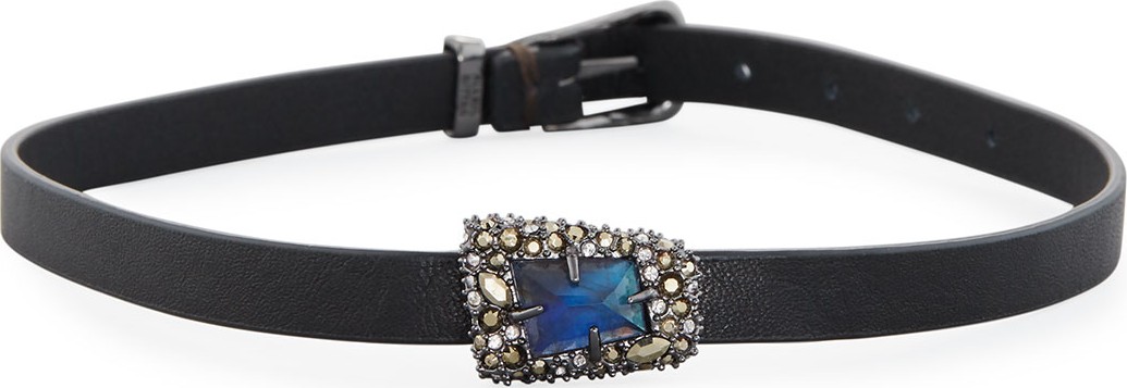 Alexis Bittar Leather Choker Wrap Bracelet
