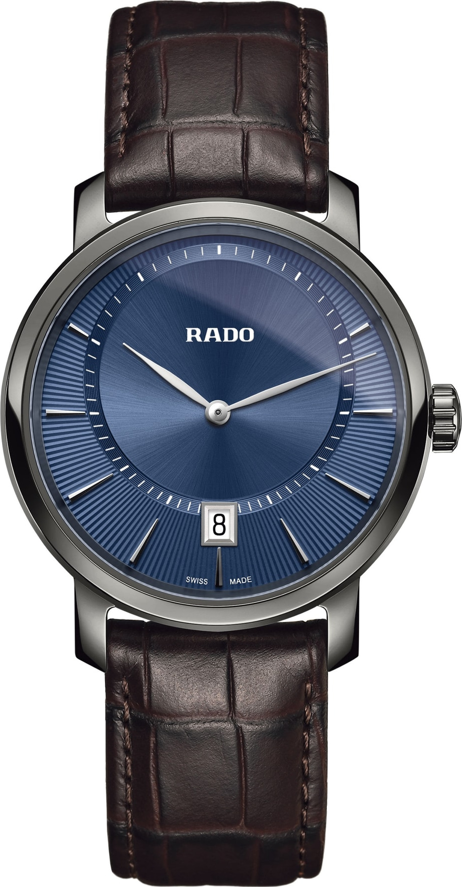 Rado DiaMaster Leather Strap Watch, 40mm