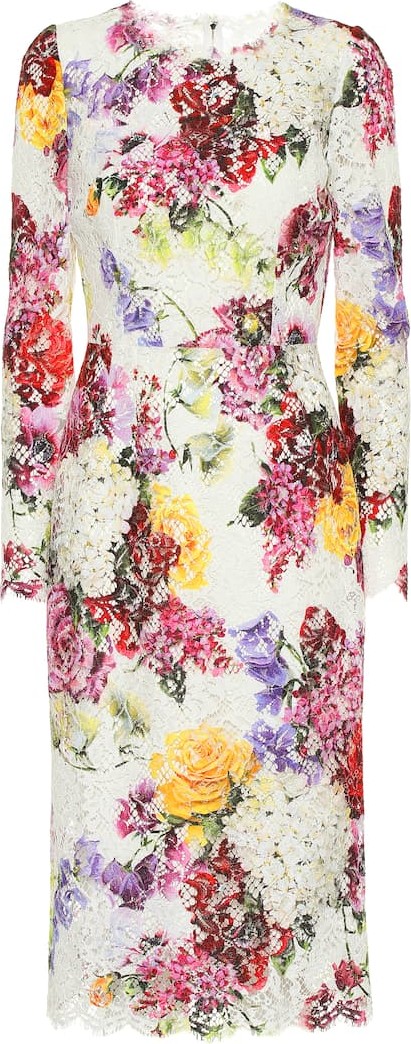 Dolce & Gabbana Floral lace midi dress