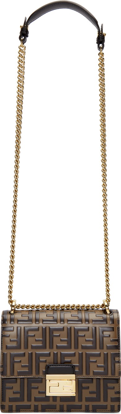 Fendi Brown Small 'Forever Fendi' Kan I Bag