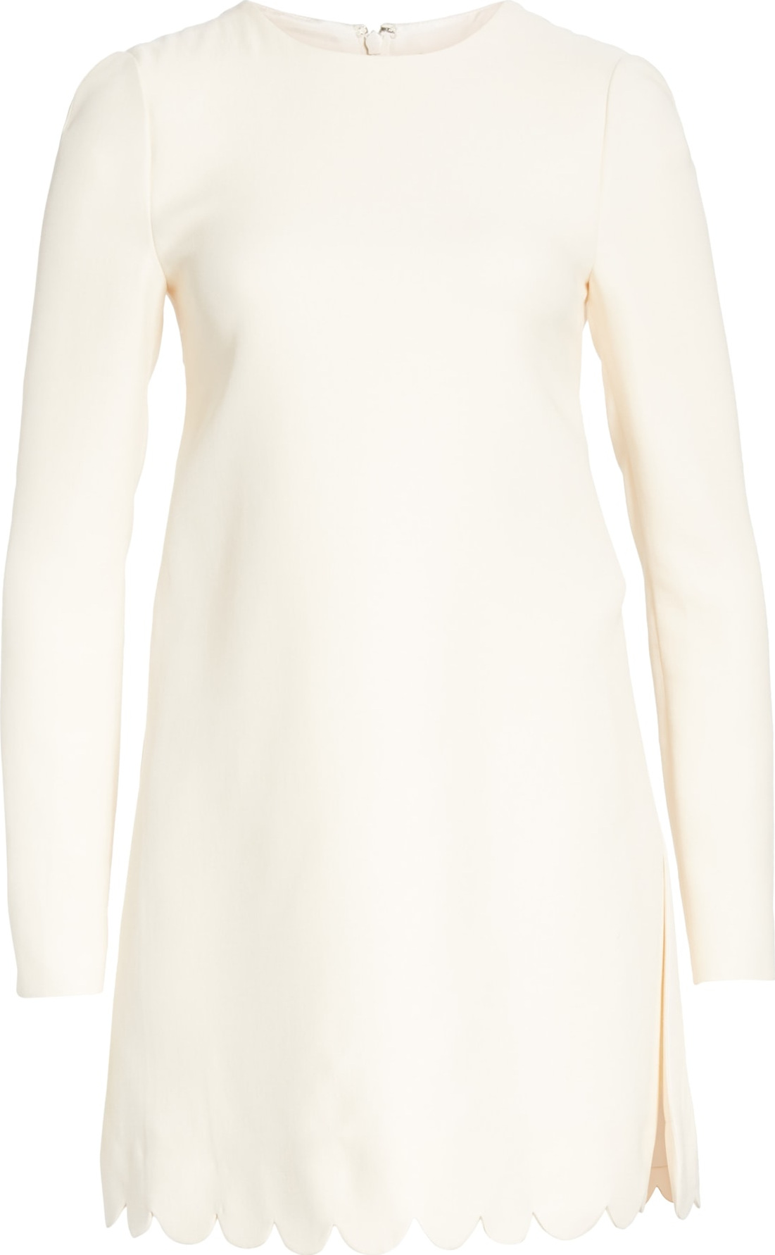 Valentino Scallop Detail Wool & Silk Top