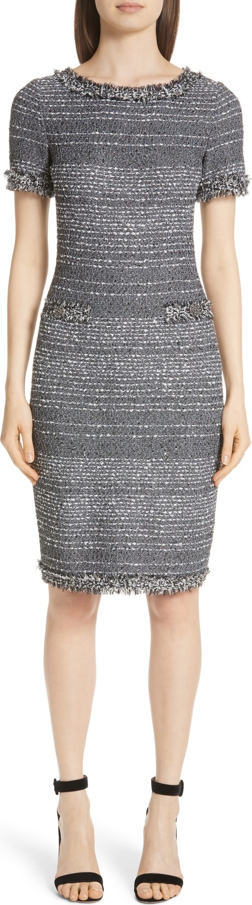 St. John Heathered Glimmer Knit Dress