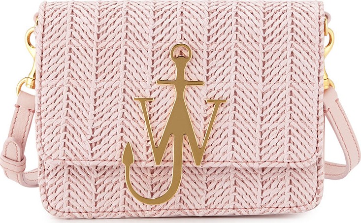 J.W.Anderson Mini Raffia Shoulder Bag with Anchor Logo