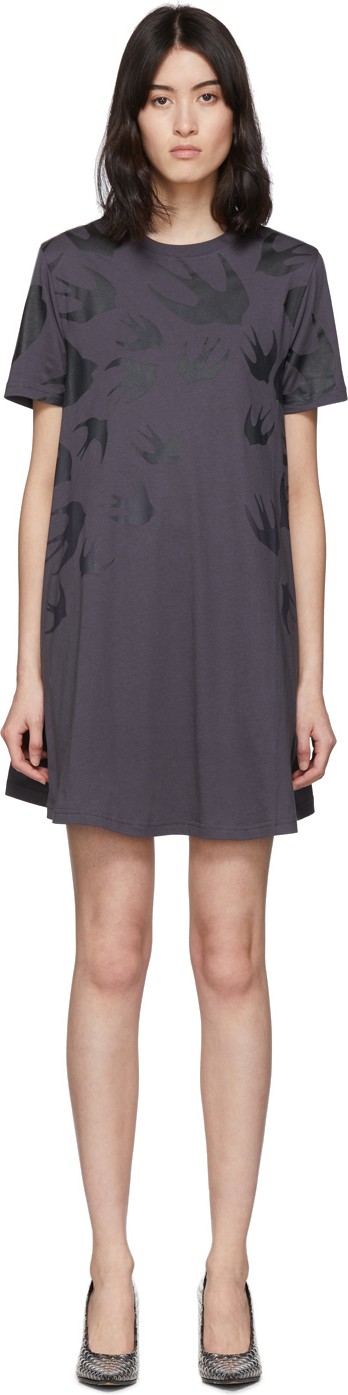 McQ - Alexander McQueen Black Swallow T-Shirt Dress