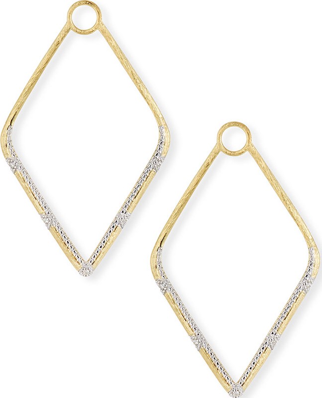 Jude Frances Lisse 18k Gold Large Diamond Kite Earring Charms