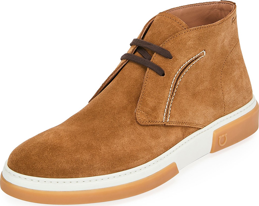 Salvatore Ferragamo Men's Alder Leather Chukka Boots