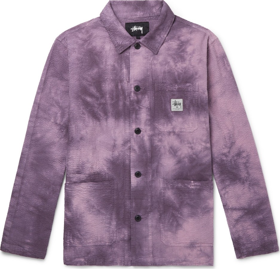 Stussy Tie-Dyed Cotton-Seersucker Chore Jacket