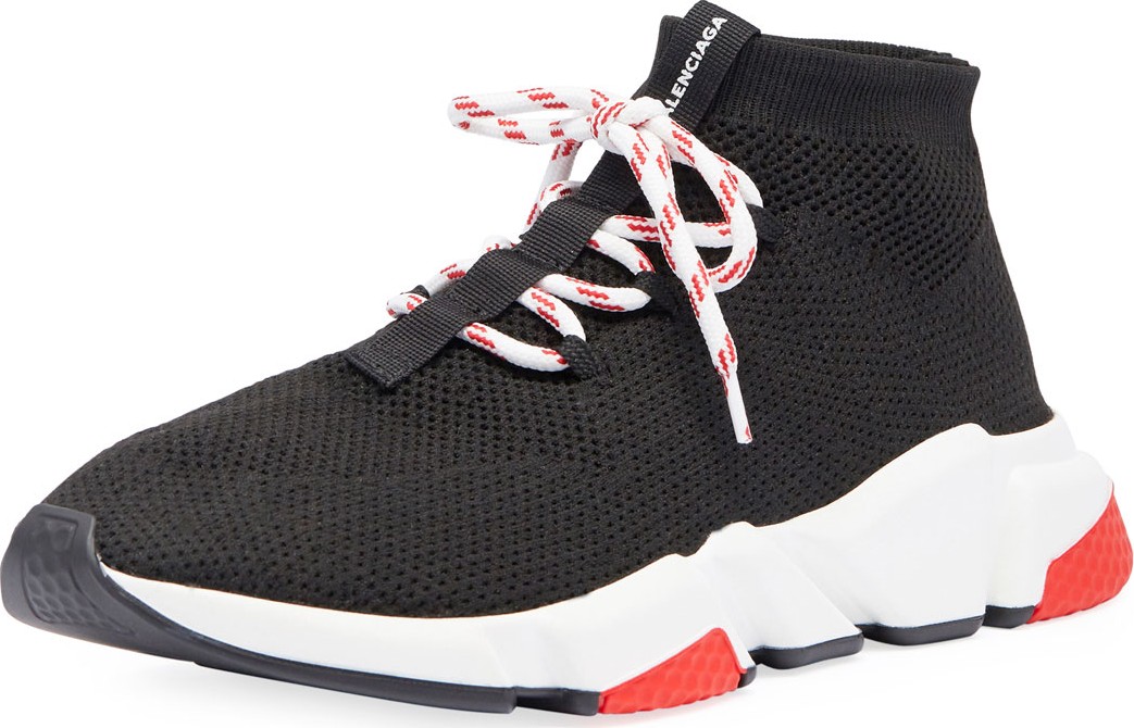Balenciaga Men's Speed Lace-Up Mesh Sneakers