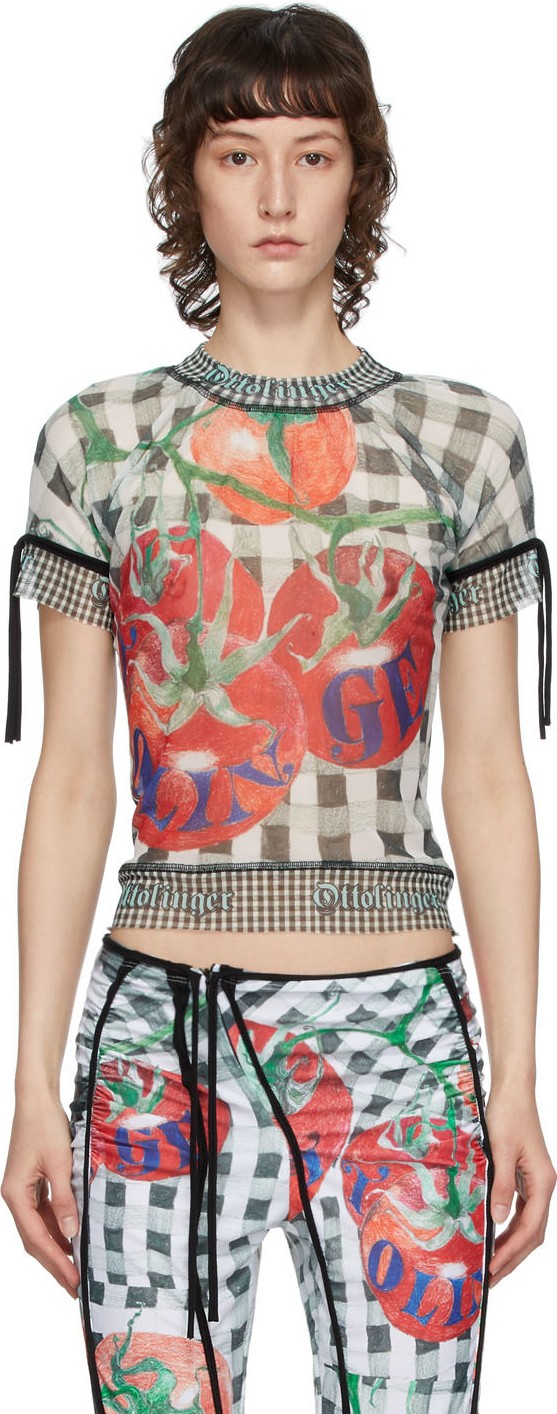 Ottolinger Multicolor Mesh Graphic Print T-Shirt