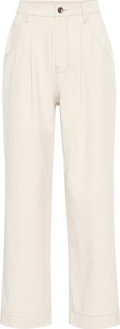 Brunello Cucinelli High-rise wide-leg jeans