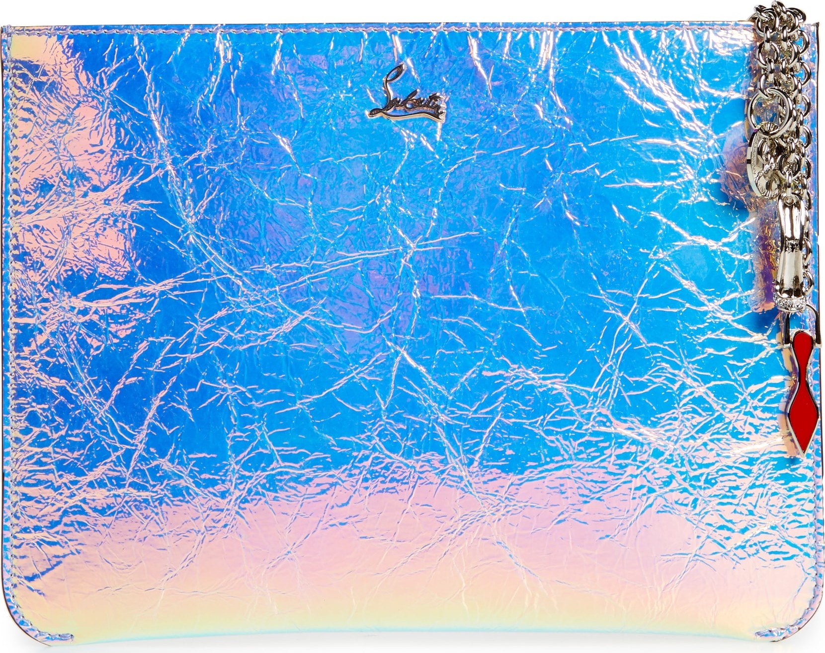 Christian Louboutin Loubicute Crinkled Leather Pouch