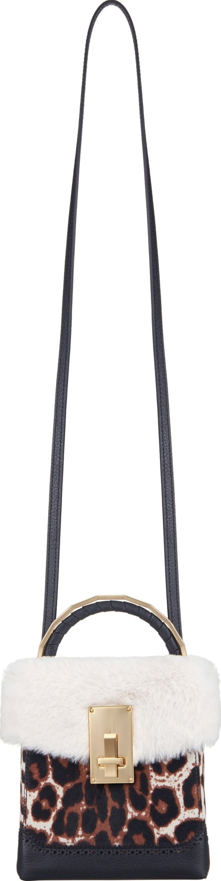 The Volon Genuine Calf Hair & Faux Fur Box Bag