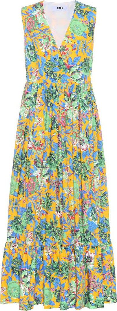 MSGM Floral-printed cotton dress