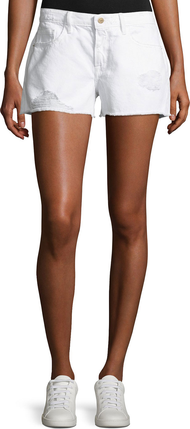 FRAME DENIM Le Grand Garcon Cut-Off Denim Shorts