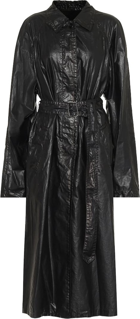 Dries Van Noten Belted cotton-blend coat