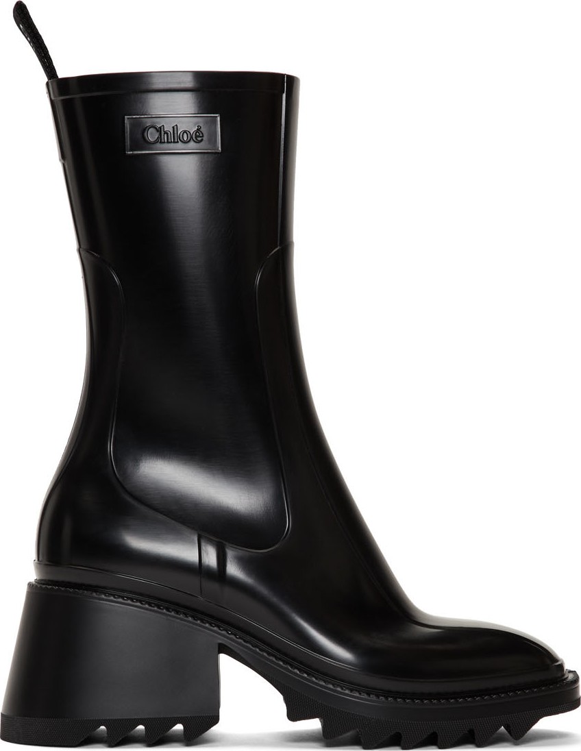 Chloe Black PVC Betty Rain Boots