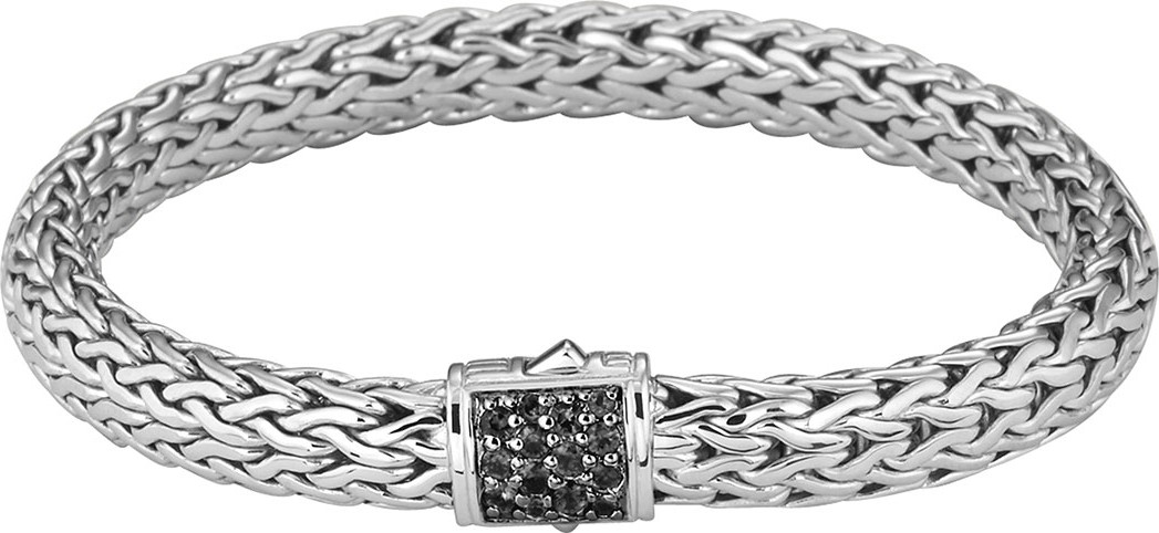 John Hardy Medium Chain Bracelet with Pave Clasp
