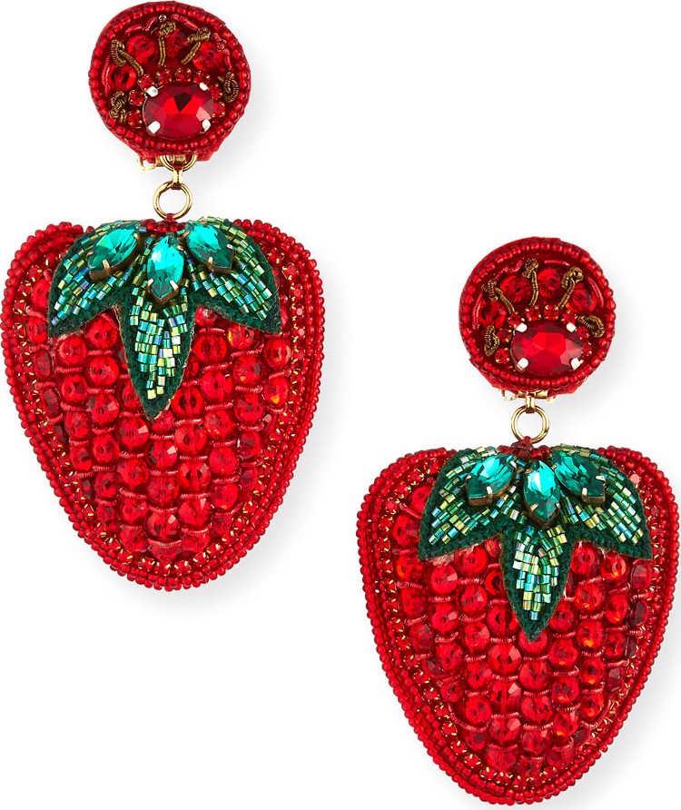 Ranjana Khan Les Fraises Clip-On Earrings