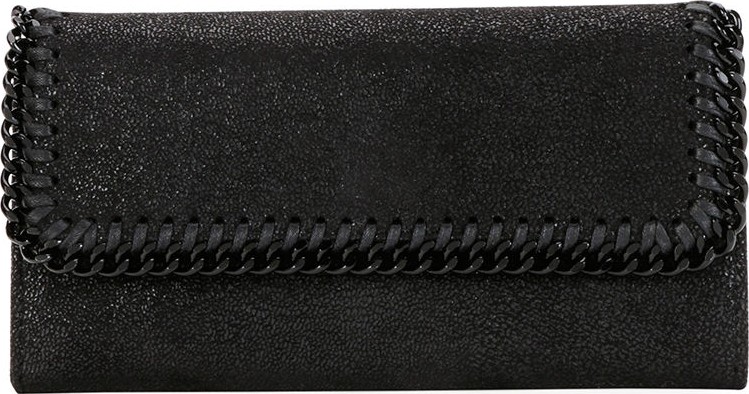Stella McCartney Falabella Shaggy Deer Continental Flap-Top Wallet