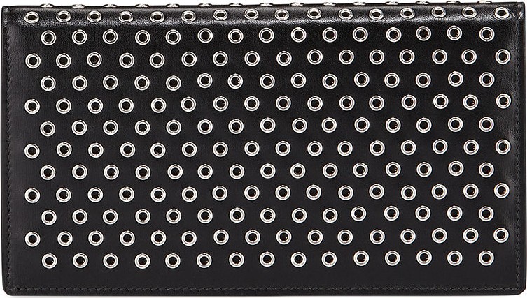 Alaïa Grommet Leather Flap Wallet