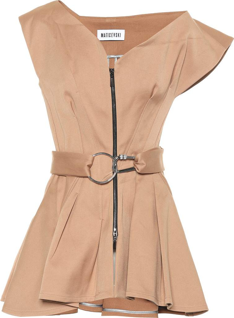 Maticevski Sanguine stretch cotton bustier top