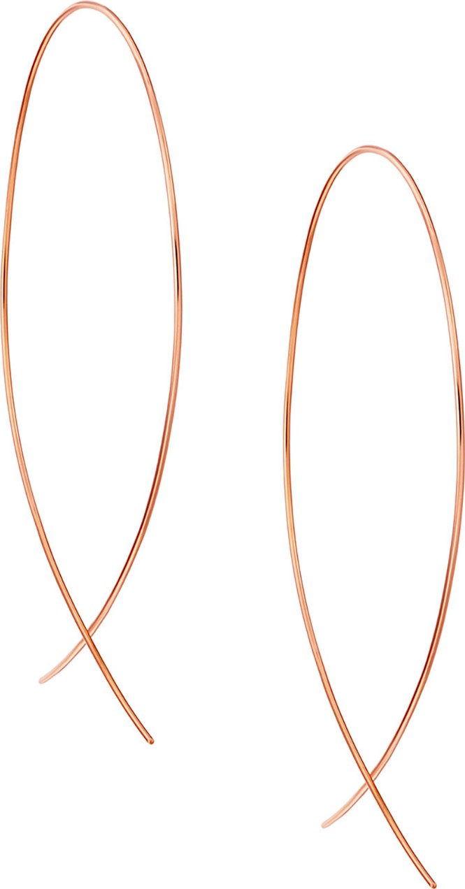 Lana Large Upside Down Hoop Earrings in 14K Gold