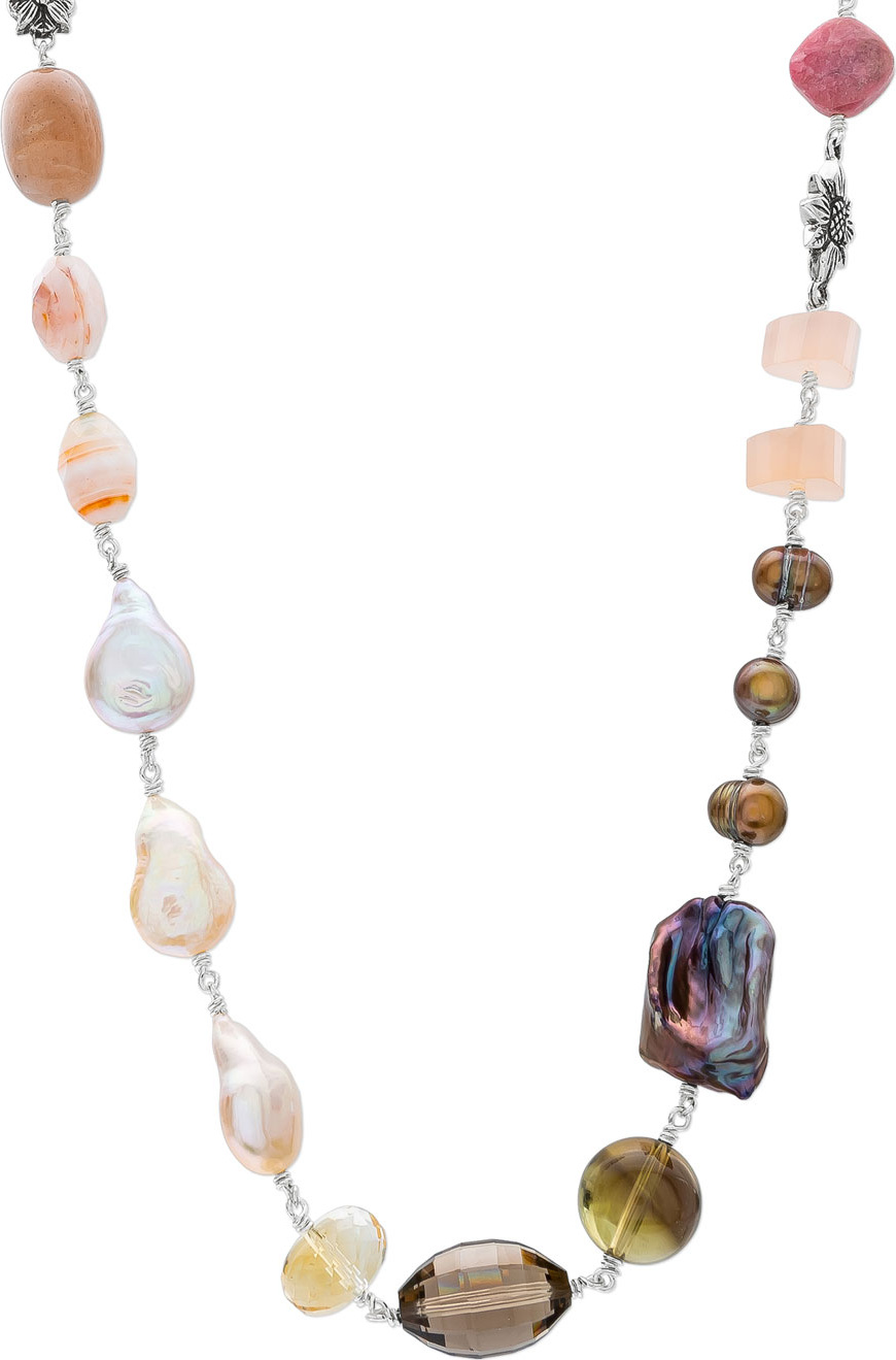 Stephen Dweck Mixed-Stone & Multi-Pearl Necklace