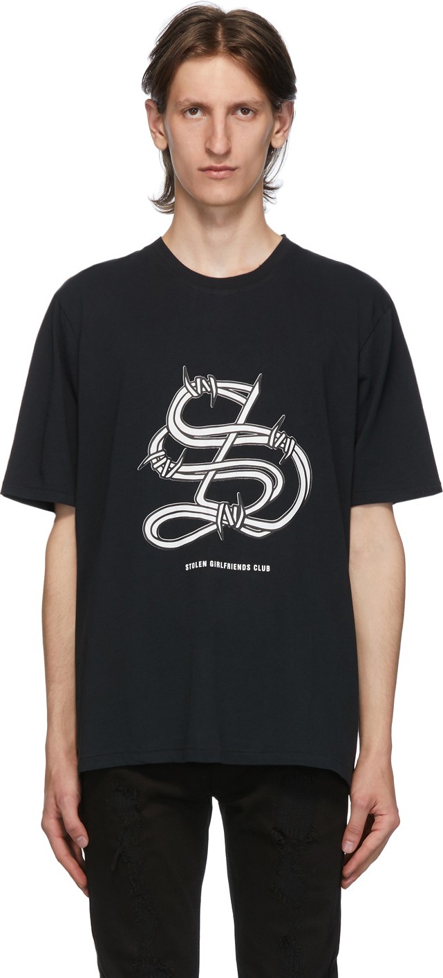 Stolen Girlfriends Club Black Barbwire T-Shirt