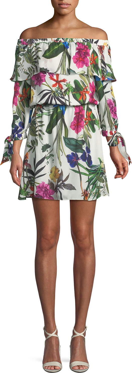 Parker Floral Off-the-Shoulder Mini Dress