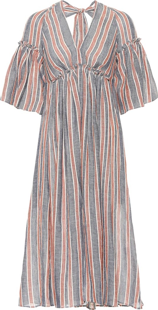 Three Graces London Georgiana linen and cotton dress