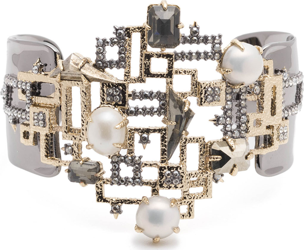 Alexis Bittar Brutalist Studded Pearly Bracelet