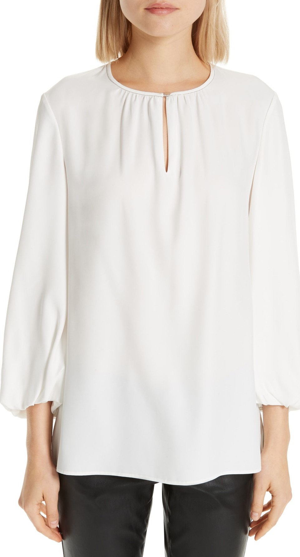 Lafayette 148 New York Prunella Silk Blouse