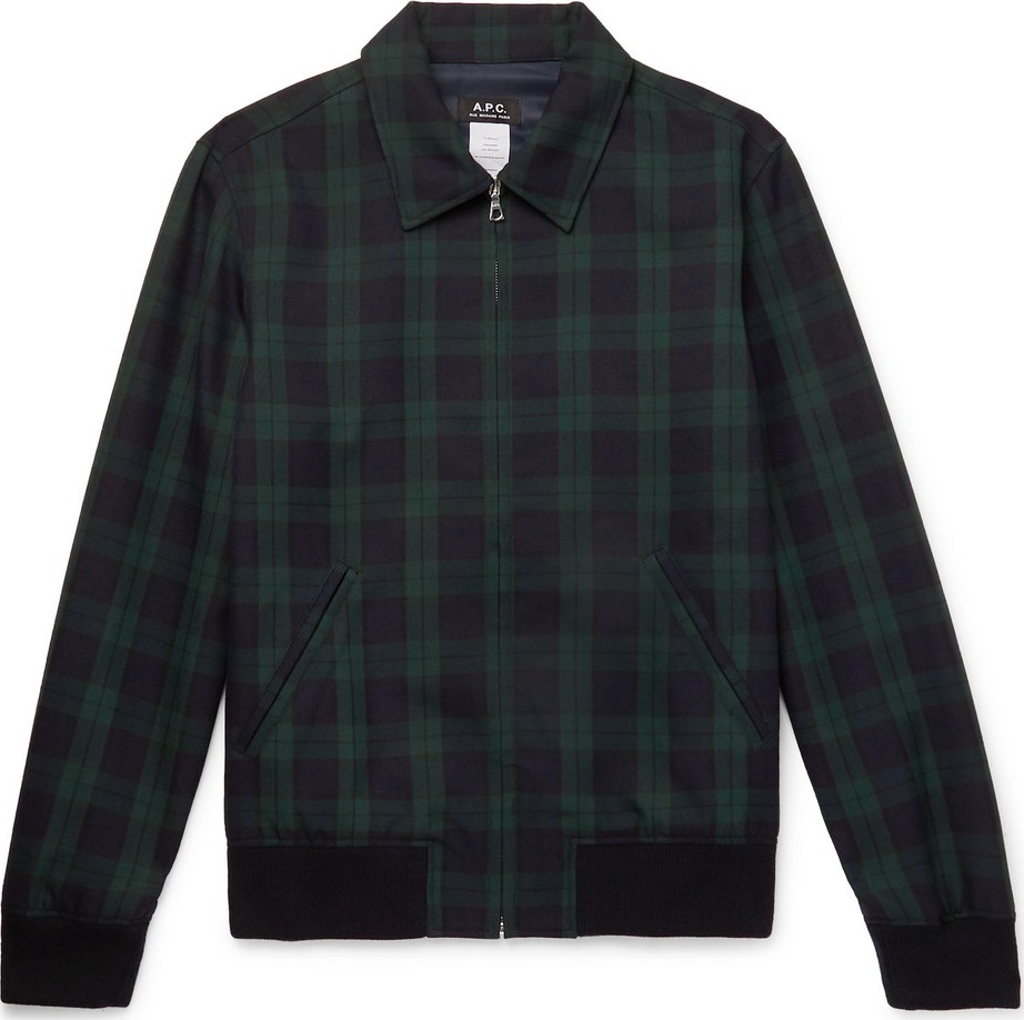 A.P.C. Blackwatch Checked Twill Blouson Jacket