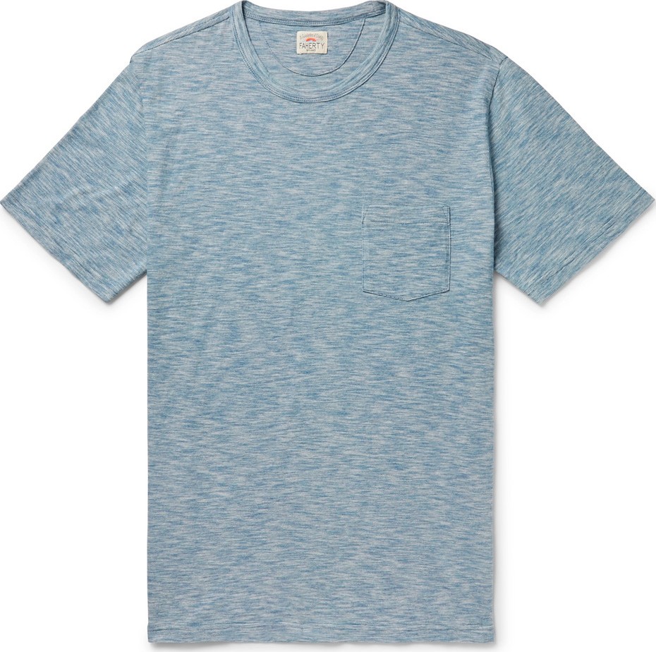 Faherty Indigo-Dyed Cotton-Jersey T-Shirt