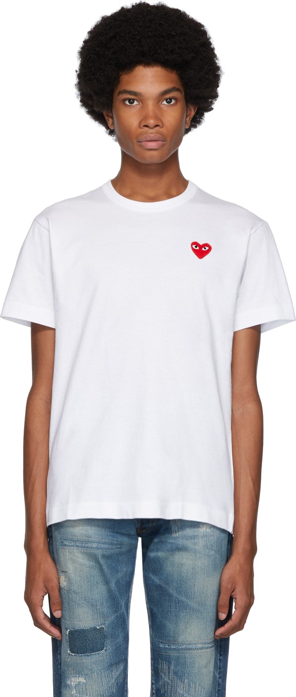 Comme Des Garcons PLAY White Patch Heart T-Shirt