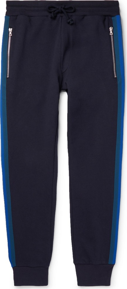 Dries Van Noten Slim-Fit Tapered Striped Loopback Cotton-Jersey Sweatpants