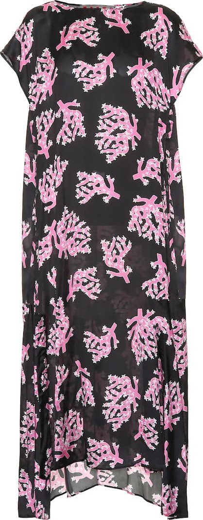 Marni Asymmetric printed midi dress