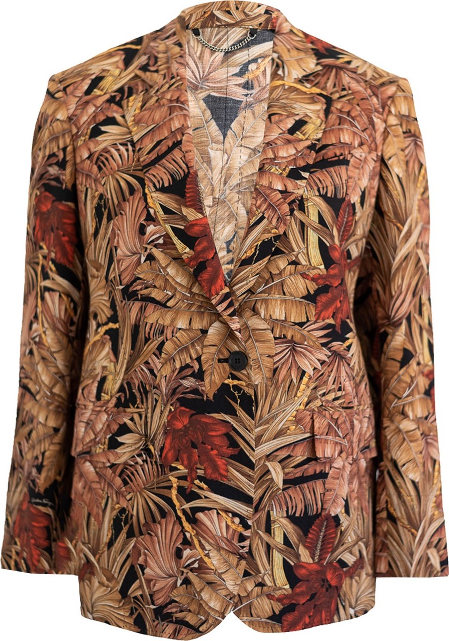 Salvatore Ferragamo Foliage Print Blazer
