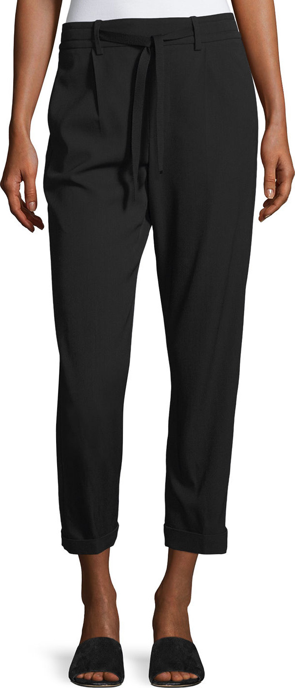 Vince Self-Tie Side Strap Cropped jogger Pants