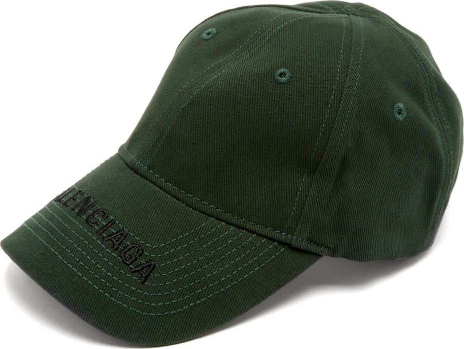 Balenciaga Logo-embroidered cotton cap