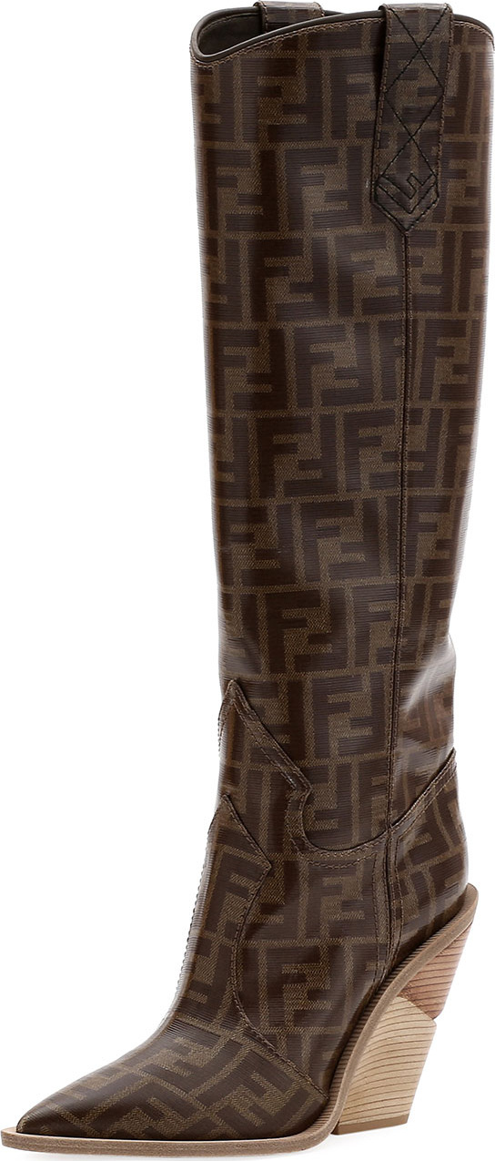Fendi FF Tall Western Boot