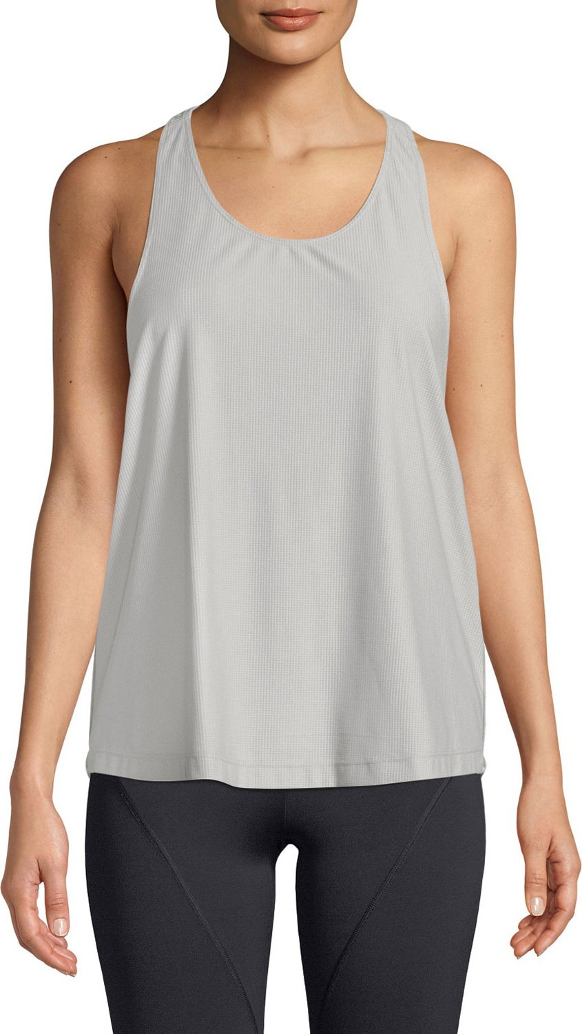 Cushnie Et Ochs Logo T-Back Scoop-Neck Active Tank