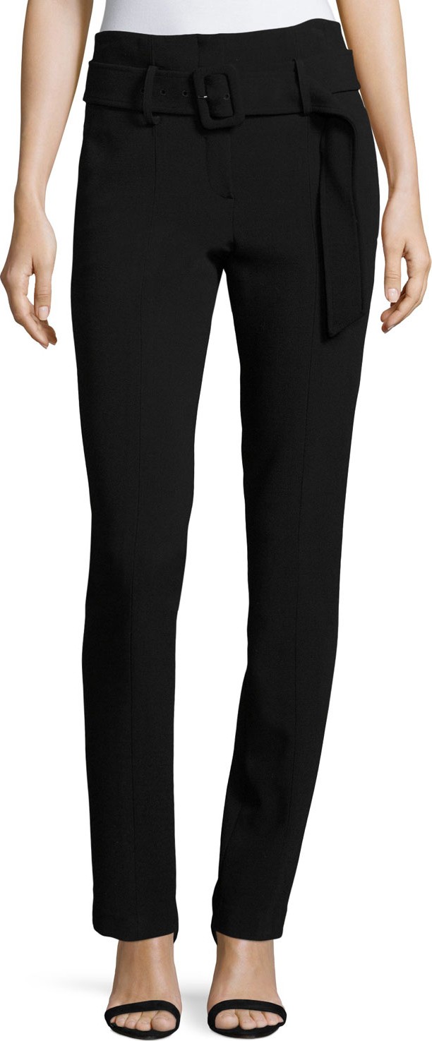 Theory Belt Cigarette Fixture Ponte Pants  Black